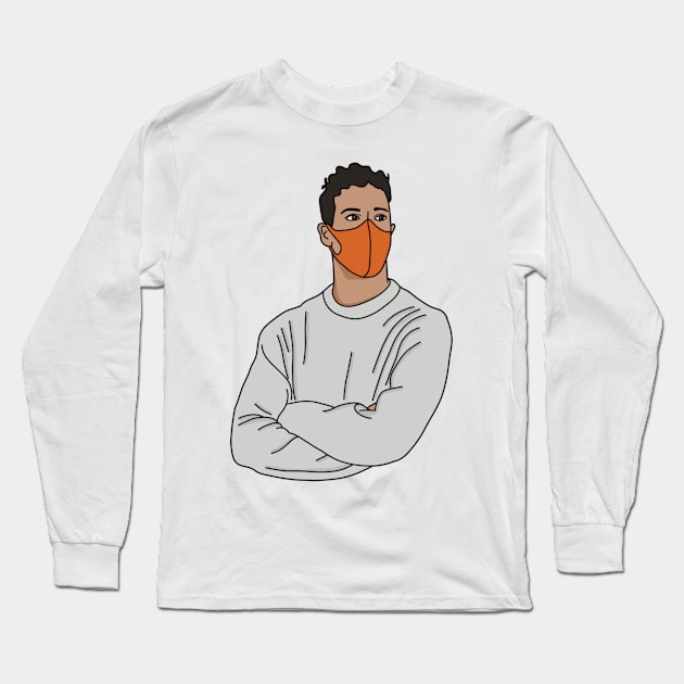 Daniel Ricciardo- Arms crossed Long Sleeve T-Shirt by crashstappen